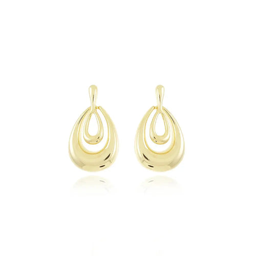18K Gold Plated Detailed Long Earrings Ireland - Tamis Jewellery Ireland