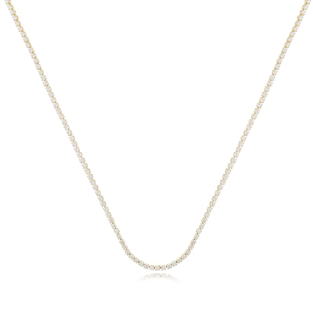 18K Gold Plated Crystal Riviera Necklace Dublin with a delicate and elegant design, perfect for any occasion