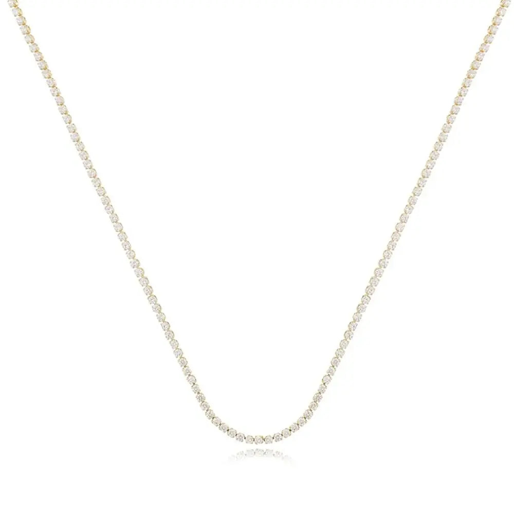 18K Gold Plated Crystal Riviera Necklace Dublin - Tamis Jewellery Ireland