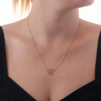 18k Gold Plated Paw and Heart Pendant Necklace Ireland - Tamis Jewellery Ireland