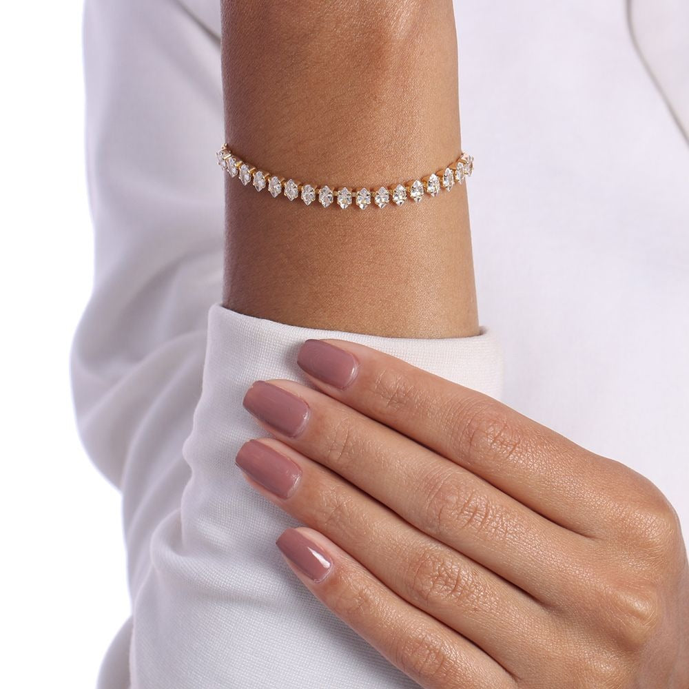 Tamis Jewellery 18k Gold Plated Riviera bracelet featuring elegant sparkling stones for a stylish look