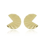 Ireland Gold Plated Organic Smooth Earrings - Tamis Jewellery Ireland