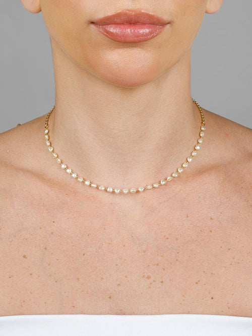 Heart pearl choker for brides - Dublin's favorite wedding jewelry