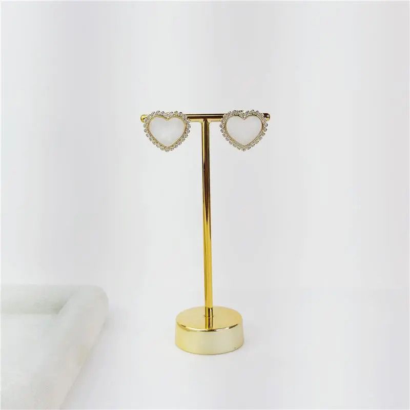 Mother of Pearl Heart Earrings