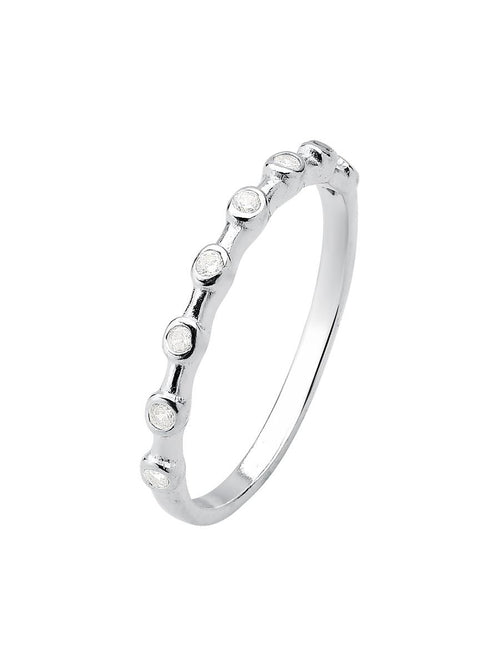 925 silver zirconia ring - Brazilian minimalist jewelry in Dublin