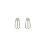 Studded Half Hoop Earring - 925k Silver Ireland - Tamis Jewellery Ireland