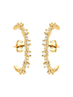 Gold beaded hook earrings - Brazilian statement jewelry in Dublin