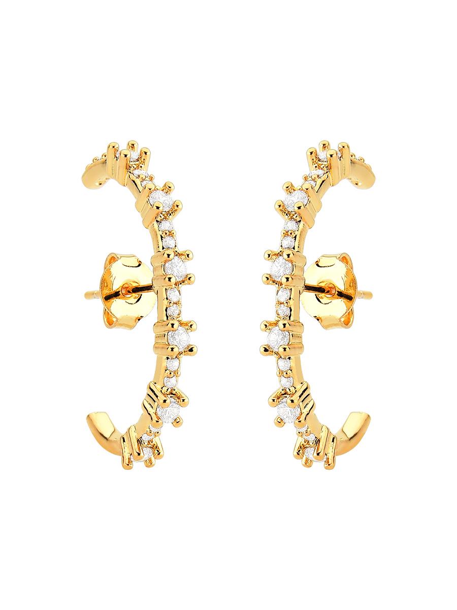 Gold beaded hook earrings - Brazilian statement jewelry in Dublin