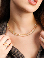18K gold-plated minimalist necklace - Tamis Jewellery Dublin's everyday essential