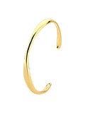 Gold wave half cuff bracelet - Brazilian minimalist jewelry in Dublin
