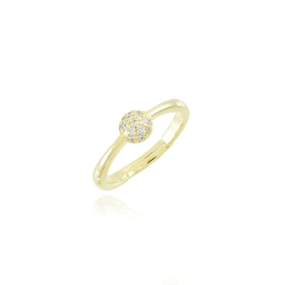 18k Gold Plated Zirconia Studded Ring | Tamis Jewellery Online - Tamis Jewellery Ireland