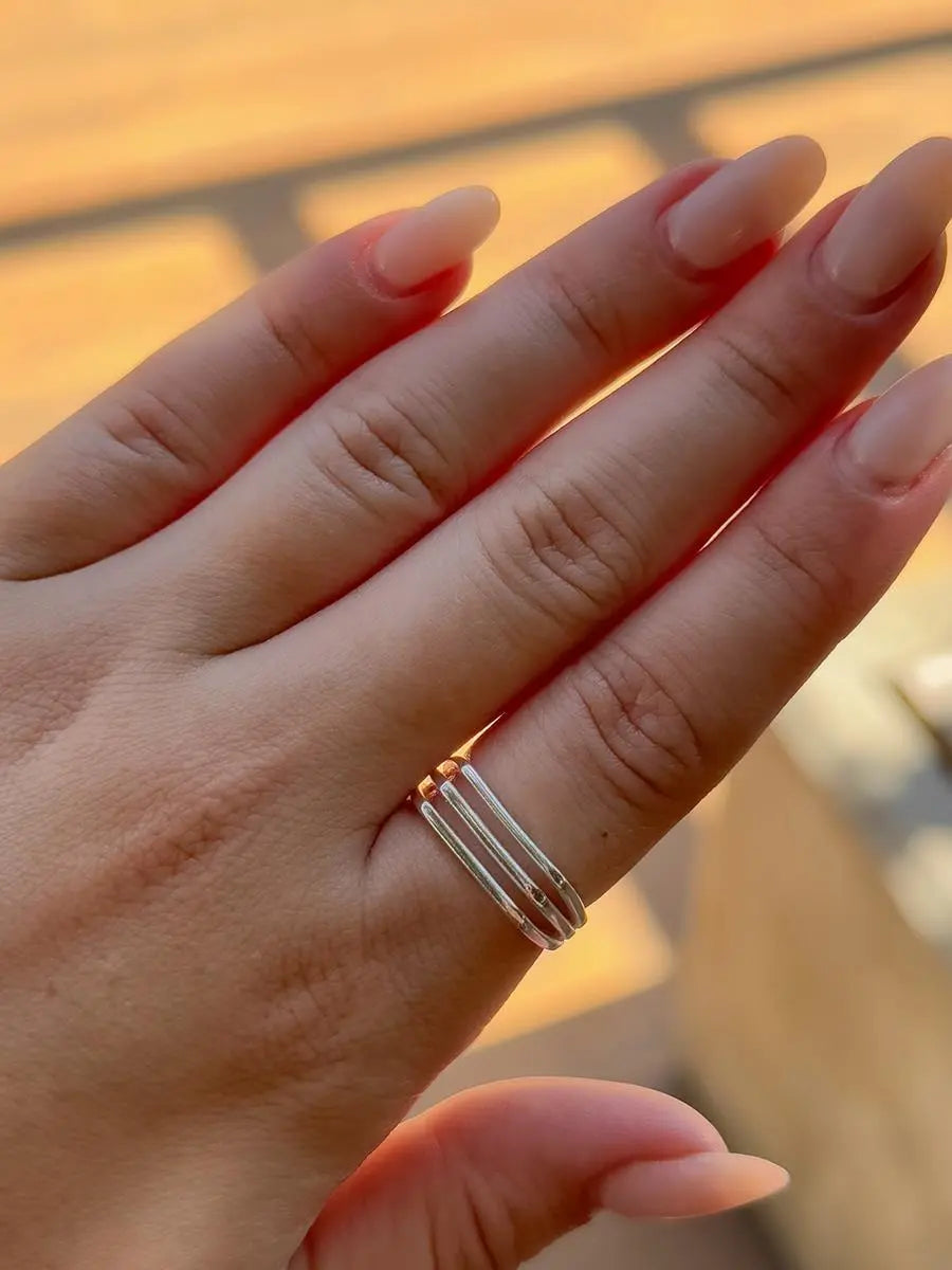 Triple Band Ring in 925 Sterling Silver - Tamis Jewellery Ireland