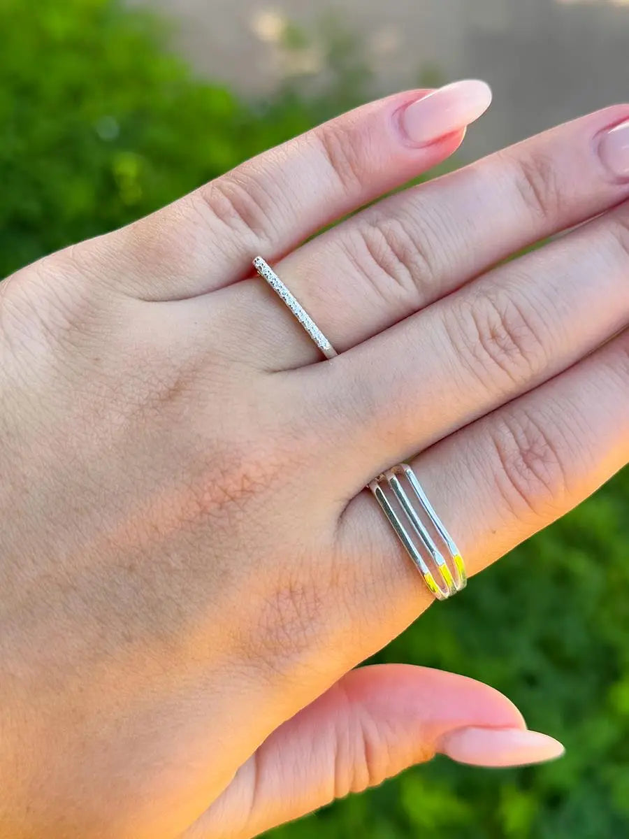 Triple Band Ring in 925 Sterling Silver - Tamis Jewellery Ireland